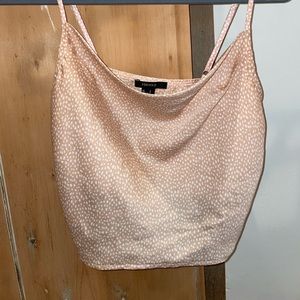 Forever 21 pink & white crop top